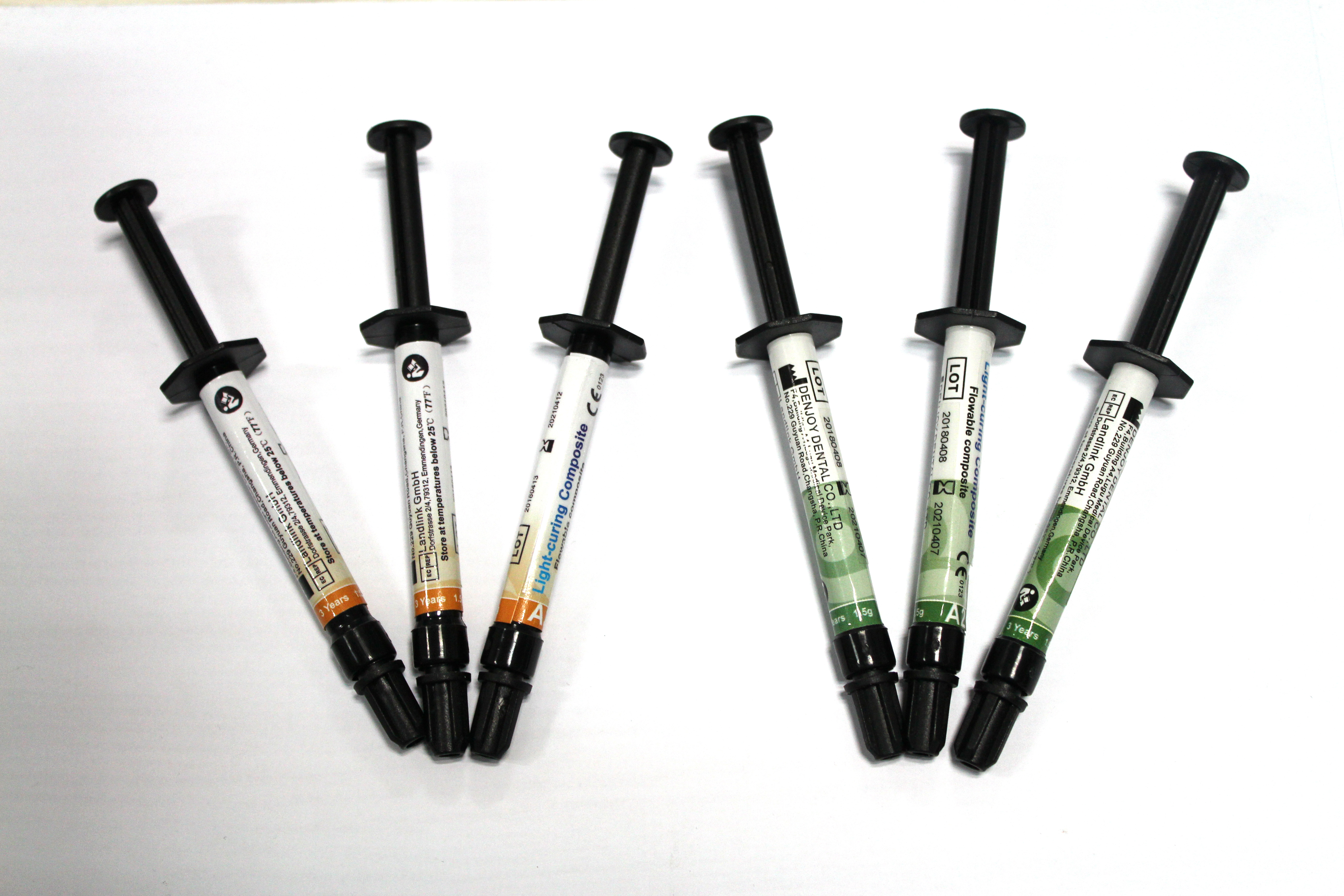 Dental Flowable Lightcuring Composite Syringe Shade Denjoy