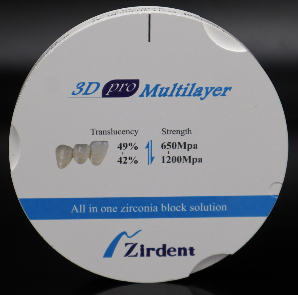 95MM 3D Pro Multilayer Zirconia Blocks